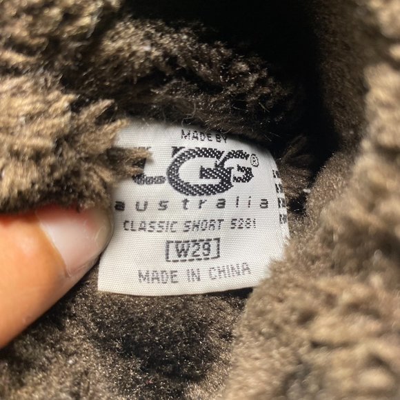 Ugg Youth Boots Classic Short 5281 Dark Brown Sz 12 - Picture 10 of 15